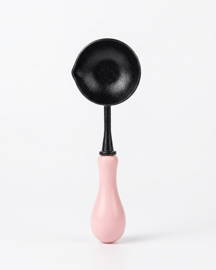 Cuchara para lacre antiadherente rosa