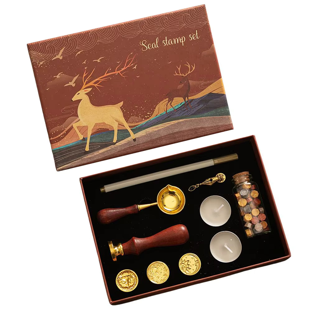 Kit 4 sellos para lacre madera