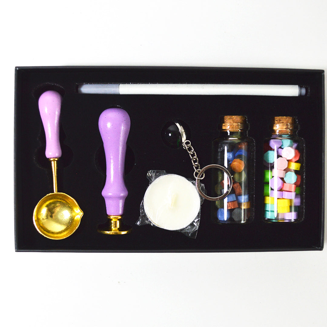 Kit de lacre y sello con llavero