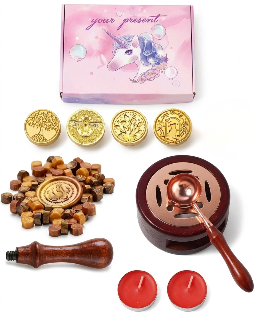 Kit completo 4 sellos para lacre
