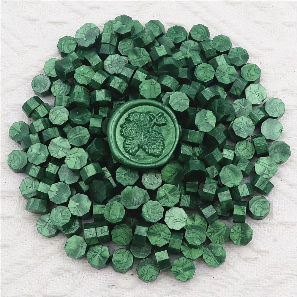 Lacre Color Verde Pino Para Sellos 100 Unidades