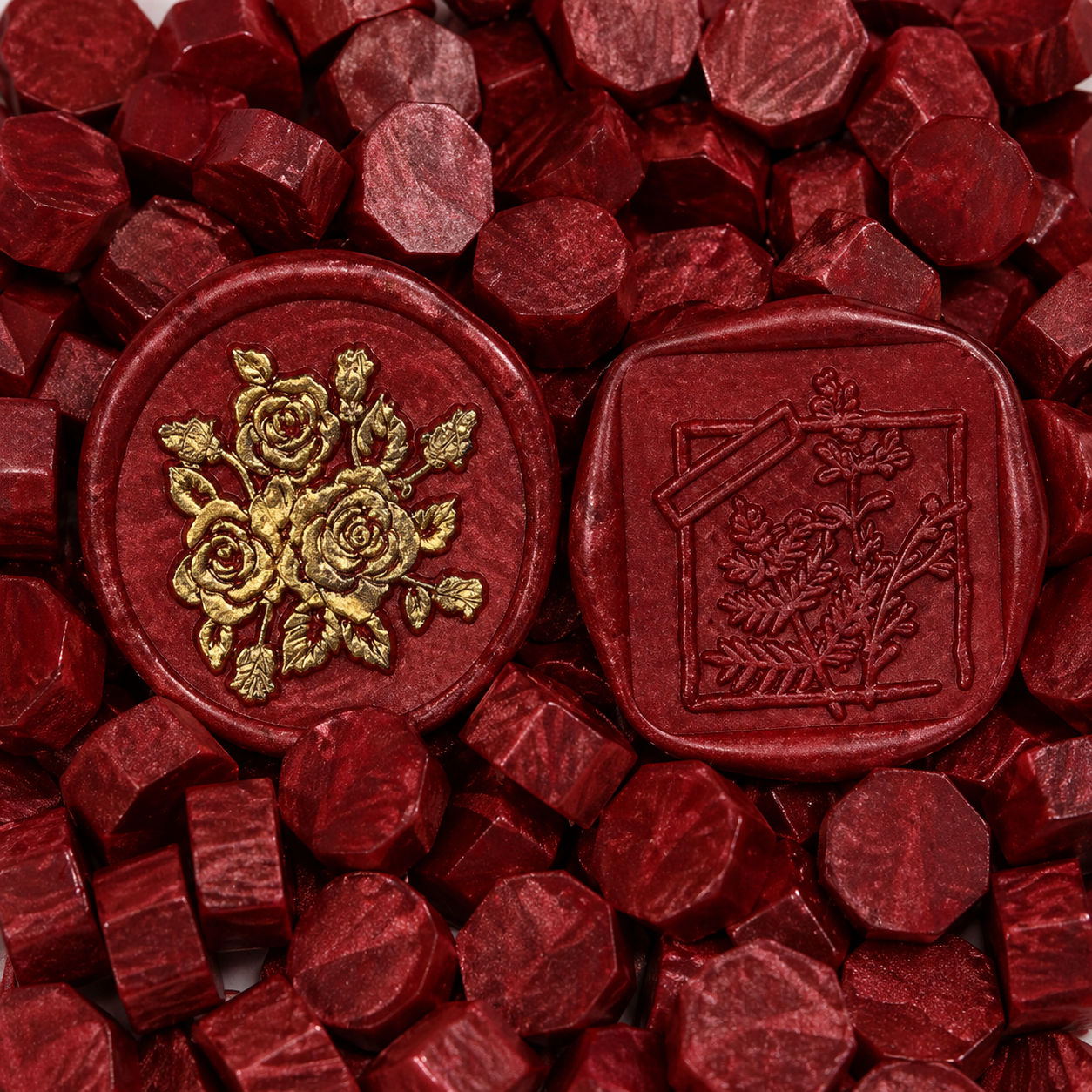 Lacre Rojo Vino metalizado 100 Unidades