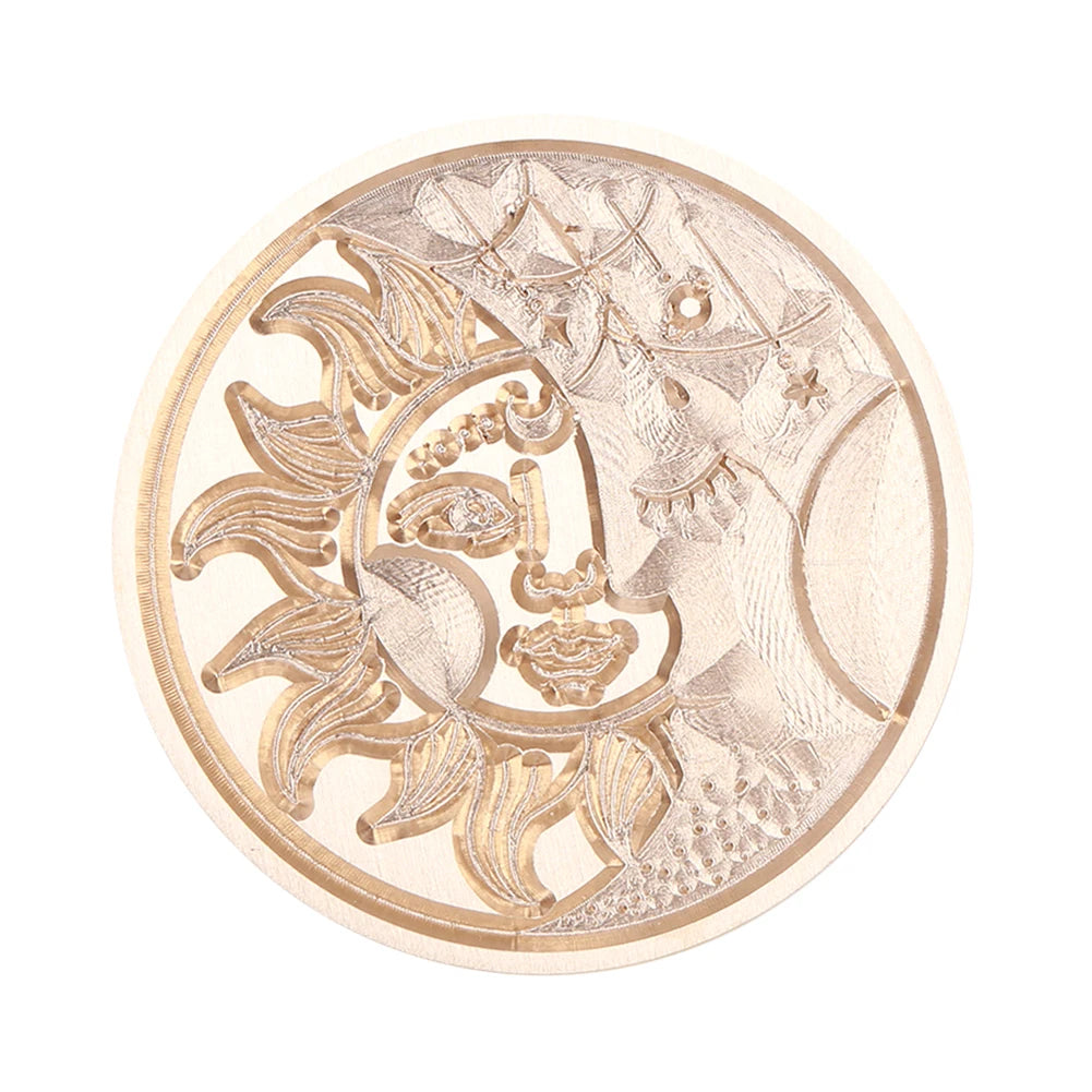 Sello para lacre sol y luna 25 mm