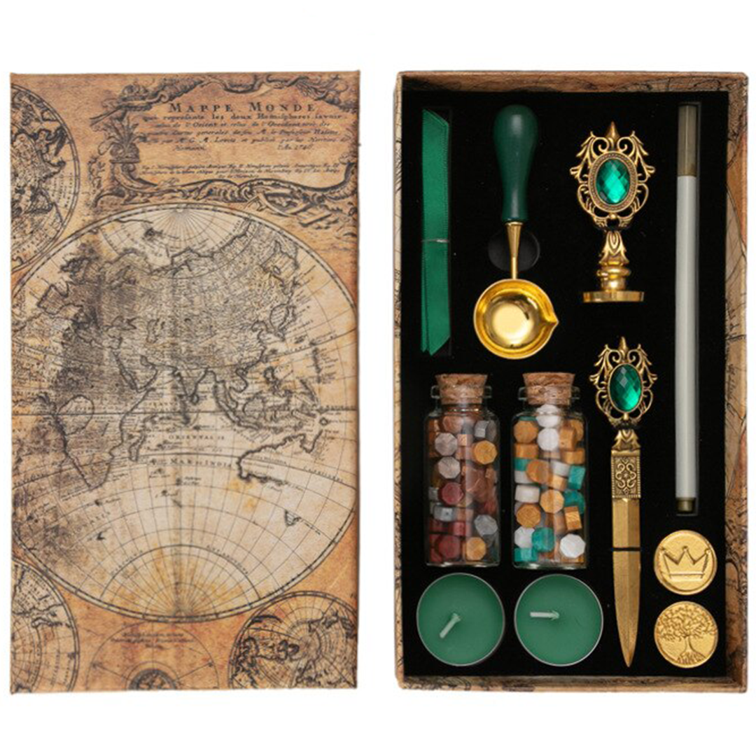 Kit de lacre y sellos estilo vintage Modelo 1