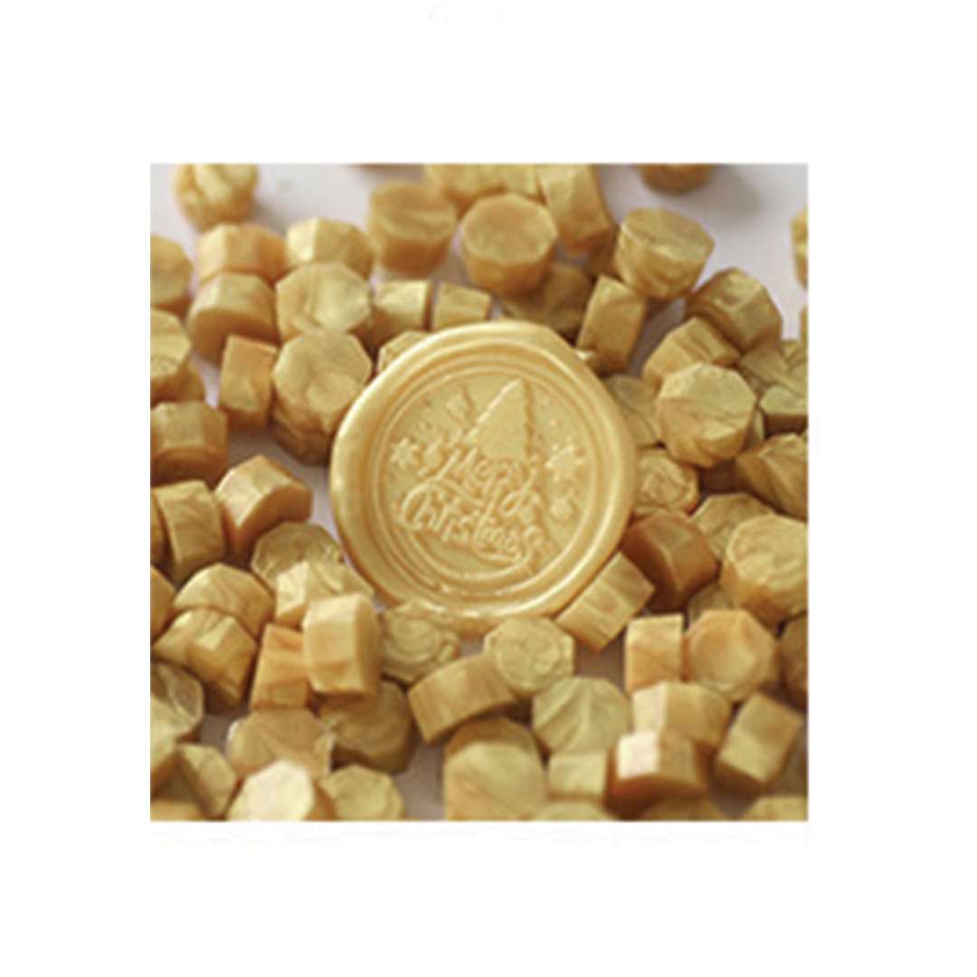 Lacre Para Timbres Dorado Claro
