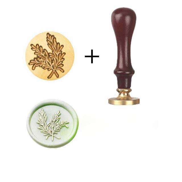 Sello Para Lacre Rama Incluye Mango Botánica Planta