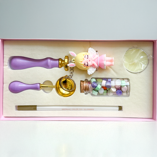 Kit de lacre y sello con llavero Kawai