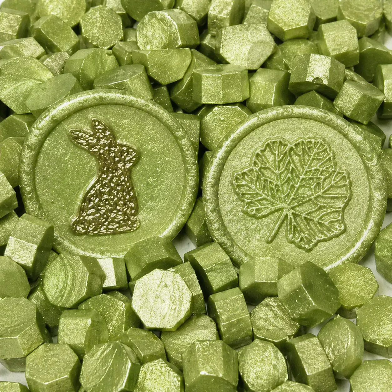 Lacre Verde Mostaza Para Sellos 100 Unidades