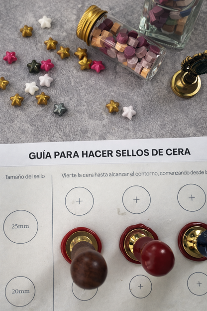 Plantilla para hacer sellos de cera de diferentes tamaños (Descarga gratuita)