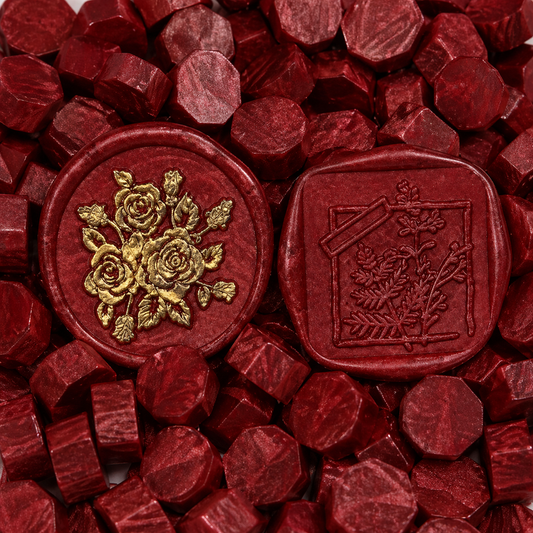 Lacre Rojo Vino metalizado 100 Unidades