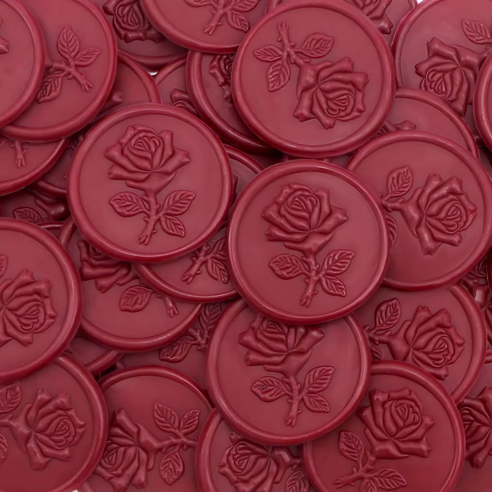 Sello de lacre rosa con autoadhesivo 10 unidades