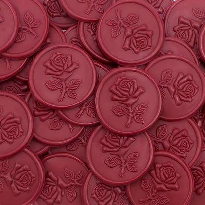 Sello de lacre rosa con autoadhesivo 10 unidades