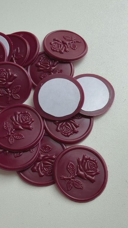 Sello de lacre rosa con autoadhesivo 10 unidades