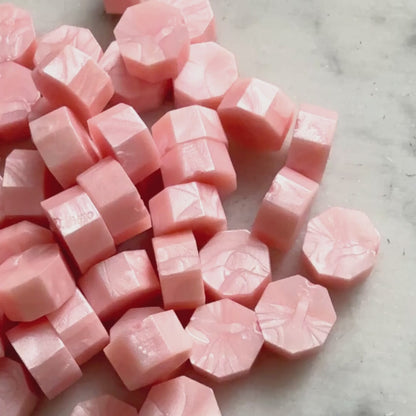 Lacre rosado perlado para Sellos 100 Unidades
