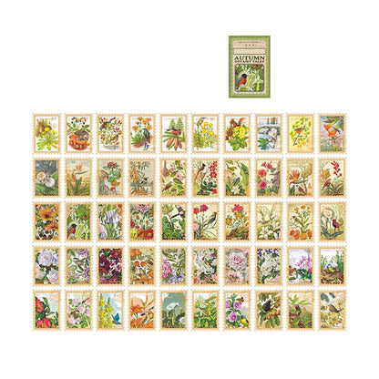 100 Stickers Washi Tape Flores Estilo Vintage Scrapbook