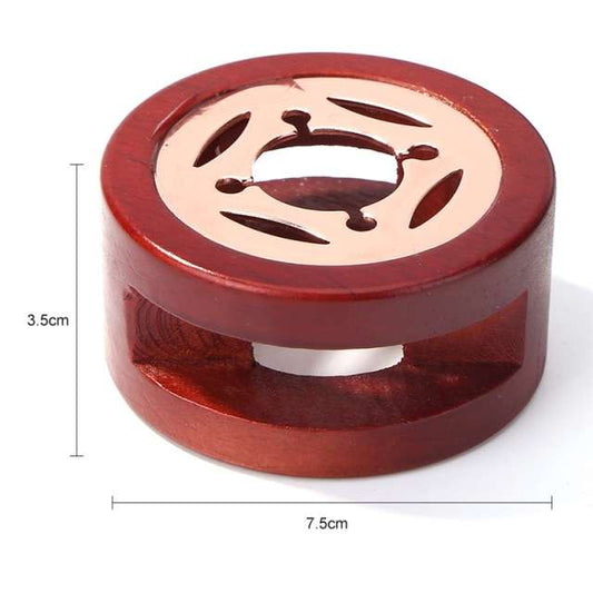 Horno Para Sellos De Lacre Diseño Clásico Madera y metal cobrizo