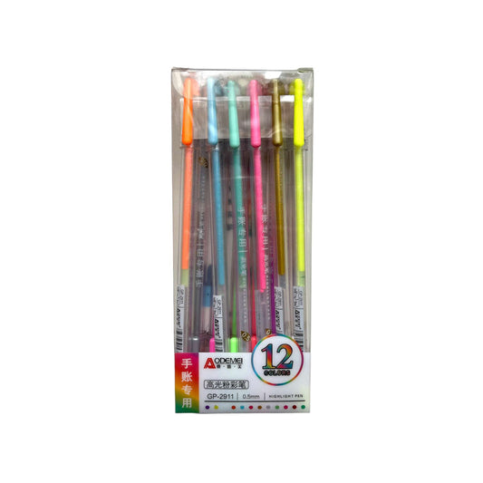 Set 12 lápices fluor