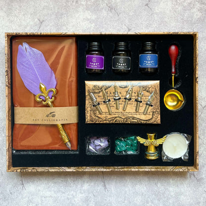 Set De Pluma Estilográfica Estilo Vintage Con Lacres Y Sello